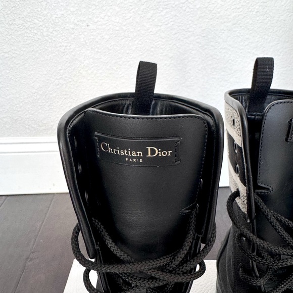 Christian Dior Black & White Ankle Boots Size 9.5 - Picture 7 of 10